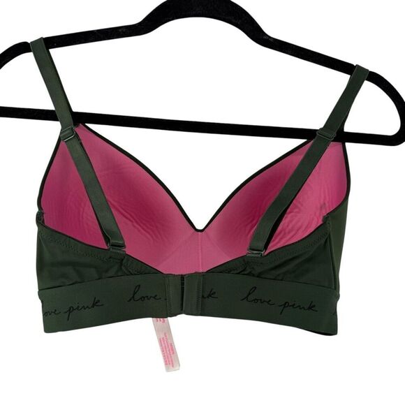 Victorias Secret Bra 34DD Green Wear Everywhere Lightly Lined Wireless Bra PINK - Picture 5 of 9